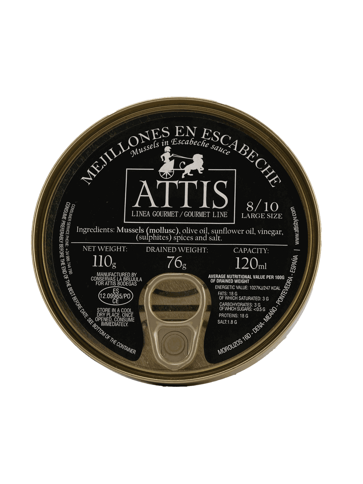 Mejillones - Store Marinerede Blåmuslinger 110g