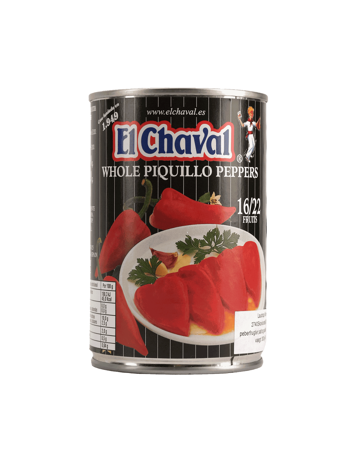 Peberfrugt, grillede 16-22 stk Dåse 'Chaval' Extra