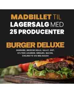Madbillet til stort lagersalg - lørdag d. 3. maj - 