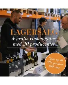 Lagersalg & gratis vinsmagning med 20 producenter - Lørdag d. 2/5 - 